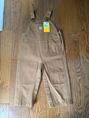 Carhartt Kids Tan Duck Canvas Overalls